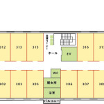 シャンティいなみⅠ号館3F平面図